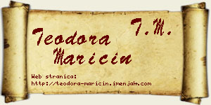 Teodora Maričin vizit kartica